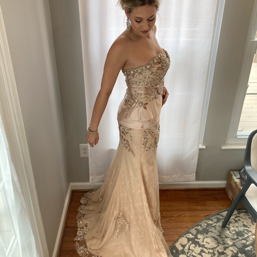 Jovani 1921 Blush Evening Gown